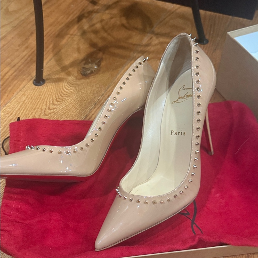 Christian Louboutin Beige Studded Heels